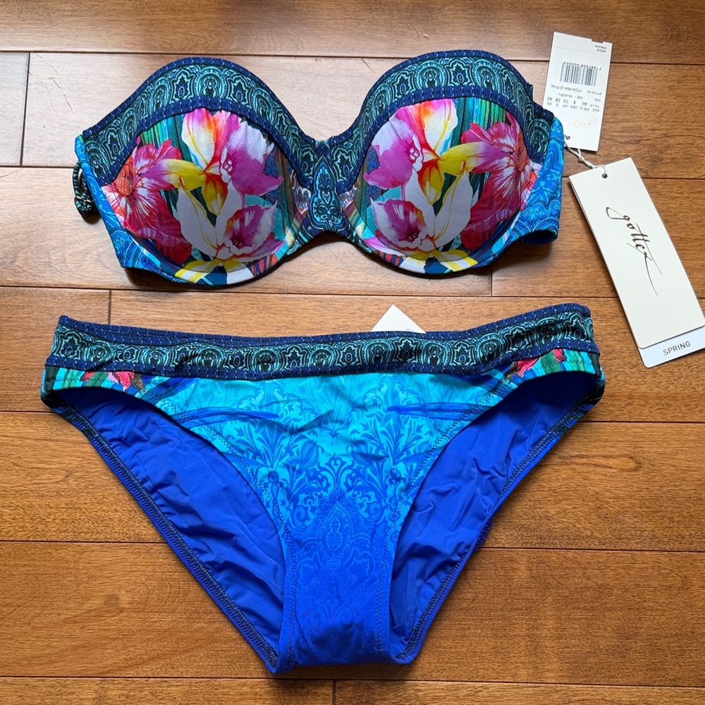 Gottex Blue Floral Bikini Set